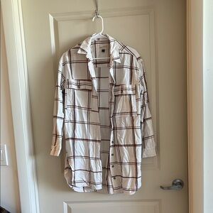 Universal Thread White and Brown Utility Jacket